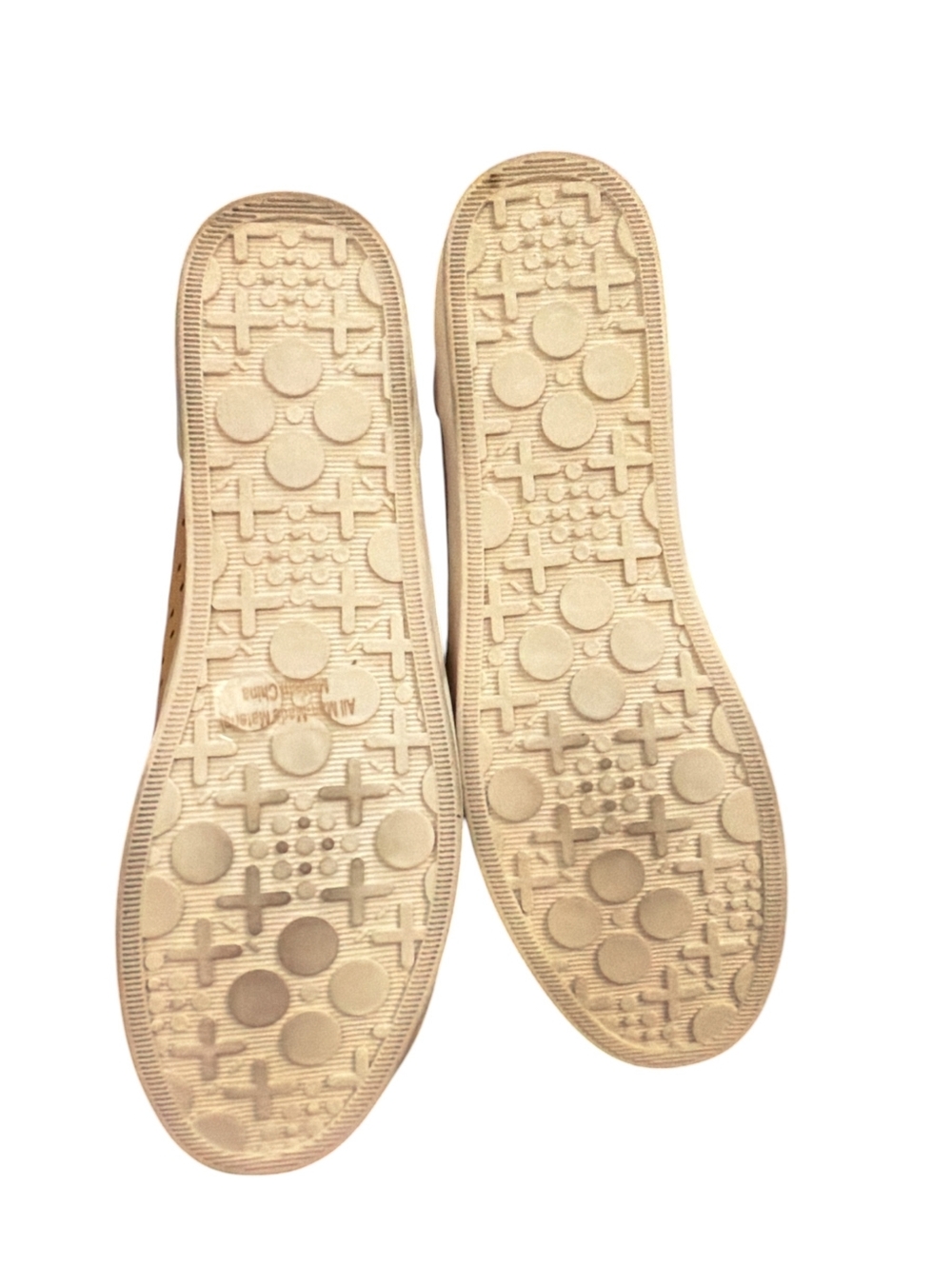 Women's Tan Perforated Wedge Loafers - Picture 4 of 4